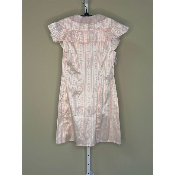 Sindiso Khumalo NWT Pink Ruffled Silk Mini Dress Size UK 10/US 6 - Picture 5 of 12